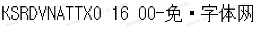 KSRDVNATTX0 16 00字体转换